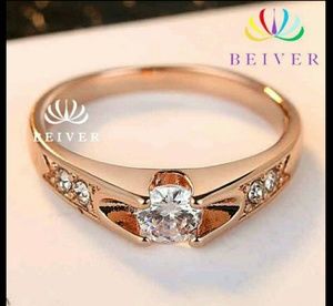 Sz 7 rose gold filled AAA CZ ring